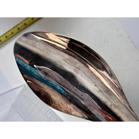 Reed & Barton Prip Silverplate Atomic MCM Freeform 11-1/2" x 5" Bowl Candy Dish - Picture 11 of 12